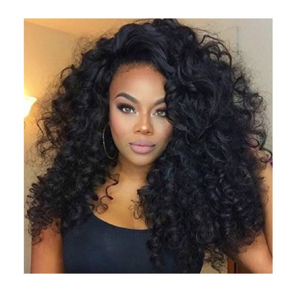 Chest Long Curly Black Hair Wig